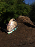 Perle de Tahiti et abalone sur cuir australien, bracelet pour femme original fait main