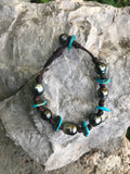 Tahitian pearl and turquoise bracelet from Sleeping Beauty