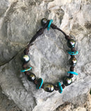 Tahitian pearl and turquoise bracelet from Sleeping Beauty