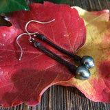 boucles oreilles perles tahiti, tahitian pearls earrings, dangling earrings, boucles d'oreilles pendantes