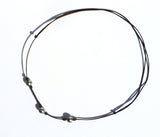 Perles de Tahiti sur cuir, taille du collier adaptable
