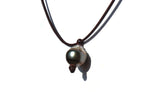 Collier homme ou femme ras de cou,  perle de Tahiti cuir australien