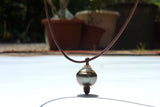 Collier homme ou femme ras de cou,  perle de Tahiti cuir australien