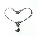 Collier femme perles de Tahiti sur cuir, collier original fait main, belles perles naturelles. Peut se porter pour un mariage