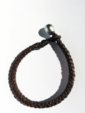 Perle de Tahiti sur cuir australien - Bracelet homme ou femme