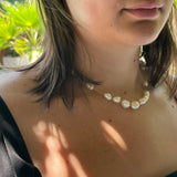 Collier de perles blanches de culture d'eau douce collier fin et élégant