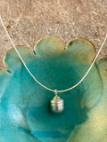 Silver Tahitian pearl on black Australian leather, lasso necklace for women