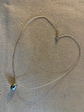Silver Tahitian pearl on black Australian leather, lasso necklace for women