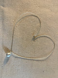 Silver Tahitian pearl on black Australian leather, lasso necklace for women