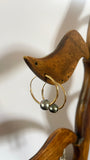 Jolies perles de Tahiti sur créoles en or gold filled, boucles d'oreilles intemporelles, élégantes et minimalistes