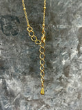 Collier de pierres semi-précieuses, or gold filled, perle de d'eau douce, topaze, labradorite