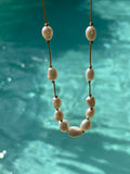 Collier de perles blanches de culture d'eau douce collier fin et élégant