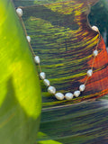 Collier de perles blanches de culture d'eau douce collier fin et élégant