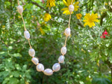 Collier de perles blanches de culture d'eau douce collier fin et élégant