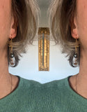 Boucles d'oreilles pendantes Perles de Tahiti et or gold filled