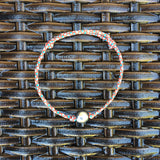 Perle de Tahiti sur un bracelet cordon paracorde ajustable en taille, bracelet style surfer