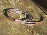 Tahitian pearl, adjustable bracelet, Australian leather, unisex, solid silver