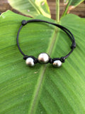 Perles de Tahiti, bracelet femme adaptable