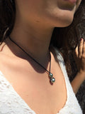 Collier perles de Tahiti cuir australien, ras de cou minimaliste féminin, perles de culture véritables belle qualité 